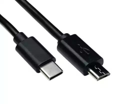 USB 3.1 kábel typu C konektor na micro B konektor, čierny, DINIC Polybag, 1,00 m